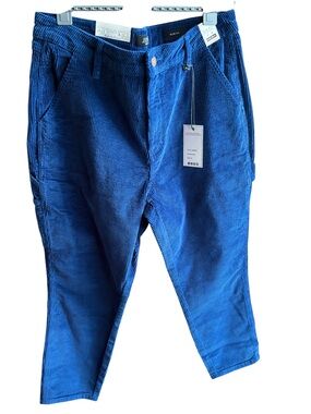 Judy Blue High Waist Slim Fit Corduroy Utility Pants Blue Size 30 NWT